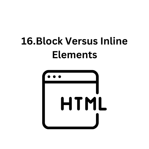 16.Block versus Inline Elements